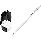Amazon Basics Wired Gaming Mouse, 4000 DPI, Lightweight, 8 Preprogrammed Buttons & Amazon Basics Capacitive Stylus Pen for iO