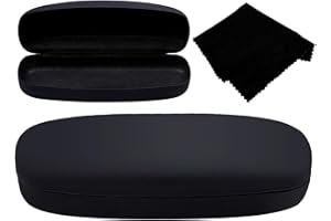 URATOT Hard Shell Eyeglasses Case Clamshell Glasses Case Protective Holder for Glasses, Sunglasses with Cleaning Cloth