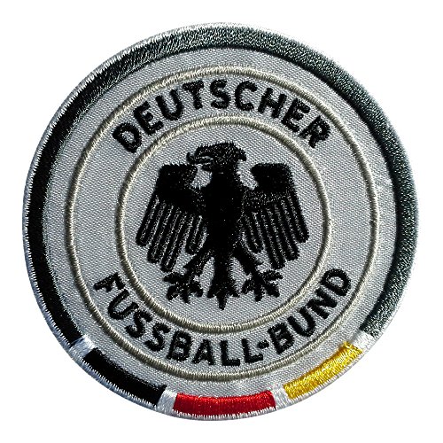 Aufnäher / Bügelbild – Deutscher Fußball Bund Logo – weiß – Ø7cm – Patch Aufbügler Applikationen zum aufbügeln Applikation Patches Flicken - 2