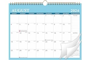 MLJTOYO Wall Calendar 2024 2045,Tear-Off Monthly Calendar,18 Month Family Wall Desktop Planner From Jan 2024- Jun 2025 -Wirebound Hanging Calendar for Family Office Planner (Blue 2024)