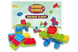 RUBBY RUBBER Baustein-Radiergummis – Kreatives Radiergummi-Set zum Zusammenbauen und Radieren – Lustige Schreibwaren für Kinder, Schule & kreative Köpfe