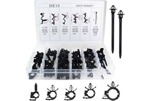 WMYCONGCONG 54 PCS Car Wire Loom Routing Clips Assortment Auto Clips Car Wire Harness Routing Clip Replacement Parts