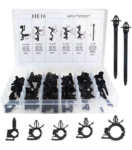 Lot De 10 Attaches Câble Auto - 5x200mm, Fixation Sur Tôle, Pour Toit Ouvrant Et Fenêtres