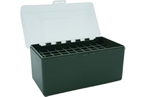 Waffenpflegewelt WPW Patronenbox aus robustem Kunstoff mit Klappdeckel für Kaliber 30.06 Springfield, Kaliber 6,5 x 55 Swedish, Kaliber 8 x 57 is - 50 Patronen