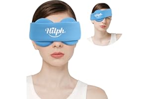 Hilph Máscara de ojos ajustable y cálida para ojos secos, antifaz para microondas contra blefaritis, picazón y fatiga