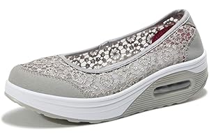 Kimily-UK Mujer Plataforma Zapatillas Respirable Moda cómodos Mocasines Deportes Casual Verano Sandalias Antideslizantes Fitness Correr Calzado Deportivo Zapatilla Malla Plataforma 35-42