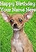 Produktbild Chihuahua Hund HS105 in the Garden Fun Cute Happy Birthday A5 personalisierbar Grußkarte geschrieben von uns Geschenke für alle 2016 von Derbyshire UK