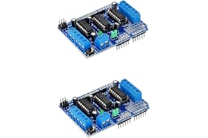 HiLetgo 2pcs L293D DC Motor Drive Shield Stepper Motor Drive Shield Expansion Board for Arduino Duemilanove Raspberry Pi