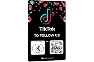 ONE TAP ONLY 1 Unit Social Review Tap Card | Check QR Code | Contactless Rating Card | NFC Tap Card | Unlimited Use (1-TikTok Card)