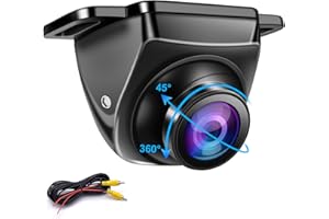 OBEST Camara Marcha Atrás Coche 1080P, AHD Cámara Visión Trasera/Lateral Visión Nocturna, Camara Aparcamiento Coche Metal Rotar 360° Gran Angular 170°, para SUV Furgoneta Camion Universal 12-24V