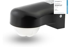 HUBER MOTION 5 detector de movimiento por infrarrojos 360° con 3 sensores y lentes matriciales - IP65, 230V I montaje en pared/techo, negro