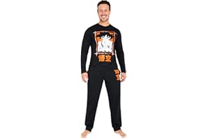 Dragon Ball Z Pijama Invierno Set para Hombre, Camiseta y Pantalones Largos