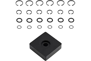 GIONAR 12 Set Impact Wrench Retaining Ring Kit for Milwaukee Impact Wrench, 6 Set 3/8" & 6 Sets 1/2" Retainer Ring Clip and O Ring & 1 Install Tool, for Milwaukee 1/2 & 3/8 Impact Gun