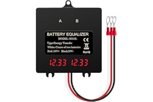 DEWIN Batterie Balancer, Battery Equalizer 24V Digital Display 2 x 12V Battery Balancer for Lead Acid Lithium Battery