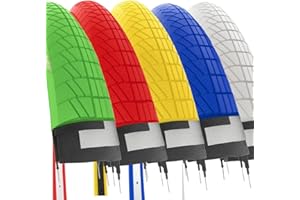 ECOVELO 2 COPERTONI COLORATI 20 X 1.75 (47-406) + CAMERE PNEUMATICI STRADALI GRAZIELLA CITY BIKE BICI BAMBINO