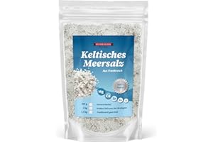 Feinwälder® 1kg Keltisches Graues Meersalz - Handgeerntet, Mineralstoffreich & Unraffiniert - Grobes Keltensalz perfekt für die Küche, Vegan & Glutenfrei, Ideal zum Würzen - Celtic Sea Salt, Meer-Salz
