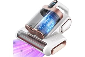 Yaasier Aspirapolvere per materassi,16kpa Battimaterasso Antiacaro con luce UV-C a 253,7nm, Rimuove il 99,9%, Riscaldamento Rapido, Aspirapolvere antiacari per materassi, letti,divani