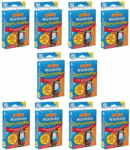 10 x Hanging Wardrobe Dehumidifier Helps Stop Moisture Remover Damp Interior Bag Wilsons Direct