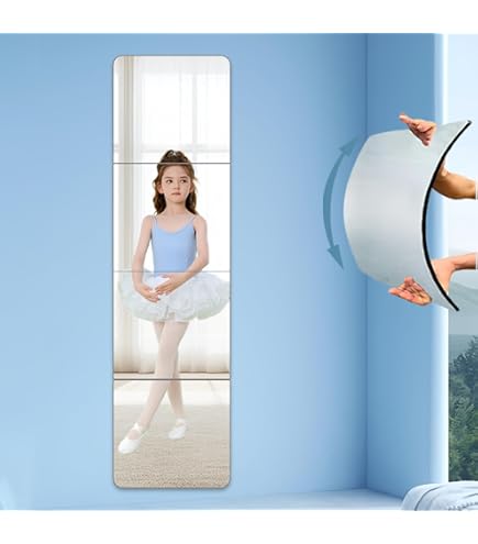 Selbstklebende Spiegel 5er Set - 30x30cm Acryl Spiegelfliesen Für Wand