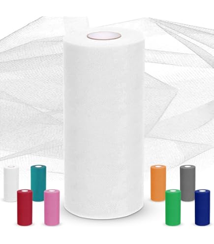 Tüllstoffband-Rolle 15,2 Cm X 91,4 M – Pastellfarbenes Netzband Für Geschenke, Tutus, Deko, Hochzeit & DIY