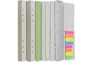 Wonderpool Recharges A5 320 Pages 100gsm 6 Trous pour Reliure à Anneaux - Cahier avec Séparateur, Pochettes, Signet (Papier Ligné)