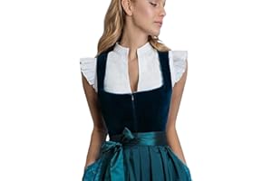 JiJiRuDU Dirndl Bluse Damen Weiß Kurzarm Trachten Trachtenbluse Flügelärmel Dirndlbluse Hochgeschlossen Oktoberfest Kostüm Elegante Spitzenbluse Spitze Dirndlblusen Tracht Bluse Damen