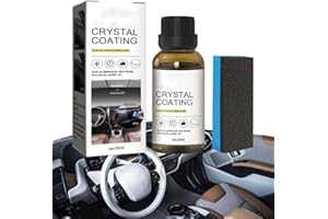 COMEDYKING Crystal Coating Voiture Plastique Rénovation Revêtement, Revêtement En Pièces En Plastique, Renovateur Plastique Voiture Interieur, Agent De Remise À Neuf De Placage De Voiture Avec Éponges (1)