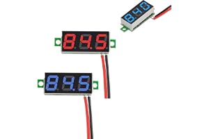 2 styck 0,28 tums mini digitalt voltmeter, LED-display voltmeter, mätområde DC 2,4-30V, tvåtråds spänningstester, skydd mot f