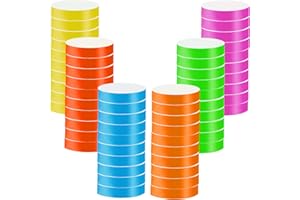 WIDISUN 6 Colors Paper Wristbands Events 2400 Pcs Waterproof Paper Wristbands Colorful Entrance Wristbands Entrance Wristbands for Events Party Event Wristbands for Events Party Festivals Concerts Fairs