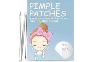PROZADALAN Akne Pickel Patches, 72 Stück Unsichtbare Hydrokolloid Anti Akne Patches Pflaster, Effektive Absorption zur Vorbeugung von Akne Marken und zur Abdeckung von Akne für alle Hauttypen Geeignet