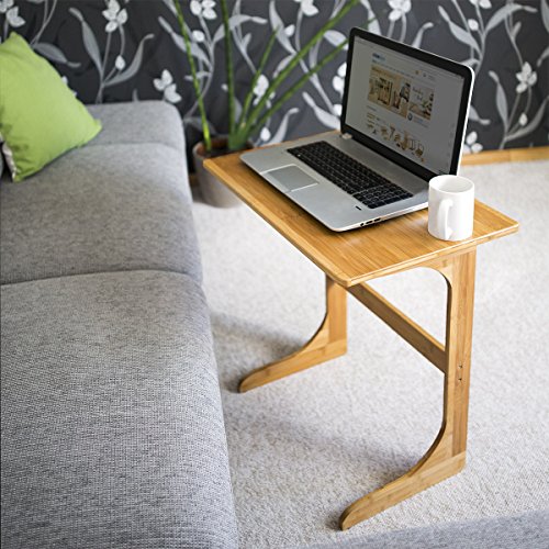 Relaxdays Laptoptisch Bambus H x B x T: ca. 62,5 x 60 x 40 cm Beistelltisch als auch als Notebook-Couchtisch aus Holz mit praktischer Ablage und optimaler Arbeitshöhe aus hochwertigem Bambus, natur - 2