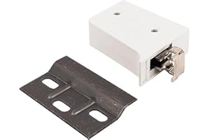 HARDWARE-SOLUTIONS Hardware Solutions - Nylon Cabinet Brackets with Mounting Plates for Hanging Kitchen Cabinets - Pack 10 - White and Zinc Plated Finish