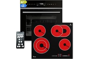 KKT KOLBE Autarkes Herdset | 60cm Einbaubackofen EB8319PHC | 59cm Kochfeld CH5901RL | Pyrolyse | Pizzafunktion | Grill | Umluft | Heißluft | Timer | 4-fach Wärmeschutzverglasung | SET8319PHCCH59RL