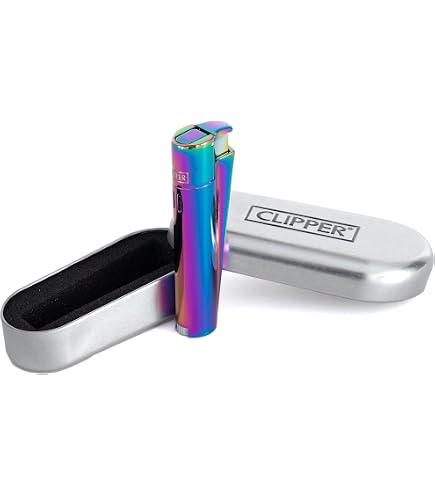 Sepilo Hülle Mit Grinder Für Clipper Feuerzeuge – Magnetische Aufbewahrung + 1x Clipper Feuerzeug (Farbe Zufällig)