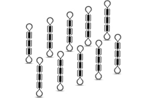 AMZfishing Lot de 10 émerillons à grande vitesse | Triple émerillon | Émerillons de pêche | Accessoires de pêche | Appâts à truite | Assortiment de tourbillons | Accessoires de pêche (10, 6)