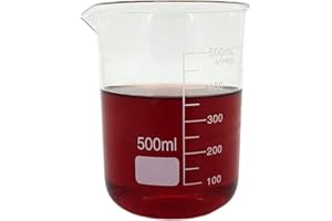 ALLENDALE ULTRASONICS Borosilicate Glass Beaker 500ML Laboratory Glassware Boro 3.3 Low Form, Ideal for The Lab, Workshop, Kitchen or Bar