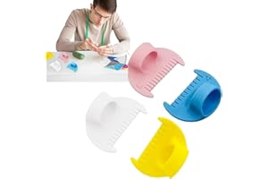 FANKAYI 4PCS Edge Stitch Lock & Sewing Gauge,4PCS 3/4mm Diy Stitching Tool Quilting with Thumb Guide,Needle Gauge Quilting Ruler for Straight & Curved Seams,Sewing Ruler,Sewing Tools,Sewing Accessories