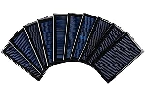 SUNYIMA 10Pcs mini Paneles solares 6V 50mA 3.14"x1.77" sistema solar kit para DIY carga paneles solares