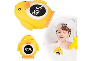 YUFFQOPC Baby Bath Thermometer, Duck Newborn Floating Toy,High-precision Measurement With Automatic Induction Switch High-precision Smart Digital Room Temperature Child-Safe, Ideal for Babies & Toddlers