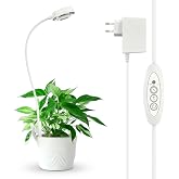 SANSI Full Spectrum LED Plant Lamp 10W 4000K, with Timer, 1 Piece | Grow Light, Automatic Timer 3H/6H/12H, 4 Brightness Level