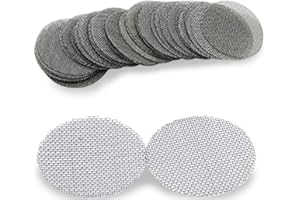 UKGLASS 200 Pieces Pipe Screens - 100% Stainless Steel Smoking Pipe Screen Filters for Bong, Pipe, Rig and More - 15mm (0.6in) Mighty Crafty Screen - Bong Gauze Ash Catcher (200 Pack)