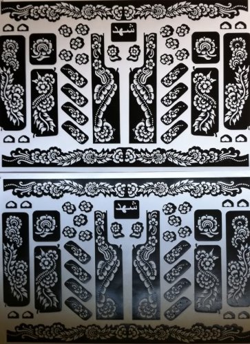 SHEET HENNA STICKERS TATTOO BODYART MEHNDI STENCIL