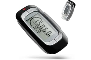 ‎GZVXUNY Gzvxuny 3D Schrittzähler Clip On, Einfacher Walking Schrittzähler Ohne App und Handy, Hilfe Track Schritte und Meilen/Km Kalorien verbrannt und Aktivität Zeit 7 Tage Speicher