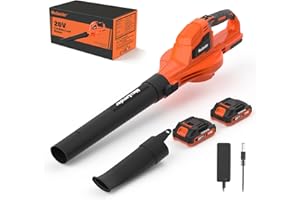Maxlander Cordless Leaf Blower, leaf blower and vacuum with 2x2.0Ah Battery and Charger, Two-Speed Mode, garden Air Blowers for Lawn Care, Debris Dust Cleaning