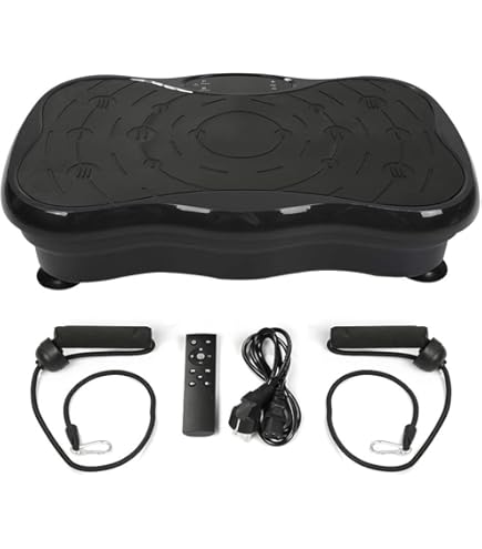 Pedana Vibrante Dimagrante - Con Manico Removibile, Bande Elastiche, Bluetooth, 120 Livelli, Max 150 Kg - Foto 4