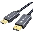 IVANKY DisplayPort Cable 10ft/2-Pack, DP Cable, [4K@60Hz, 2K@165Hz, 2K@144Hz], Nylon Braided High Speed DisplayPort 1.2 Cable, Compatible with PC, Laptop, TV