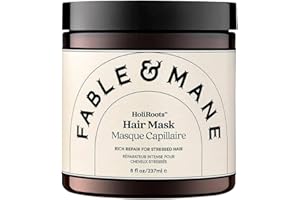 Fable & Mane HoliRoots Hair Mask, Repairs and Softens Frizzy, Dry, Damaged Hair with Shea Butter and Coconut. Deep Hydration Treatment (237ml)
