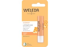 ‎WELEDA WELEDA Bio Everon Lippenpflege - Naturkosmetik Pflege Lippenbalsam mit natürlichem LSF 4 UV Schutz. Nachhaltiger Lippenstift mit Sheabutter, Jojobaöl & Bienenwachs für trockene Lippen (1x 4,8g)