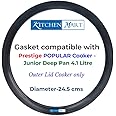 Kitchen Mart Gasket compatible with Prestige Popular Pressure cooker (Junior Deep Pan 4.1 Liters)