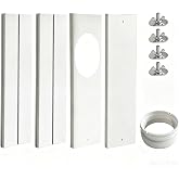 JEACENT Taşınabilir Klima Pencere Kiti, S&uuml;rg&uuml;l&uuml; AC Havalandırma Kiti, Ayarlanabilir PVC Conta Kiti Panelleri 60 İn&ccedil;e Kadar Ev